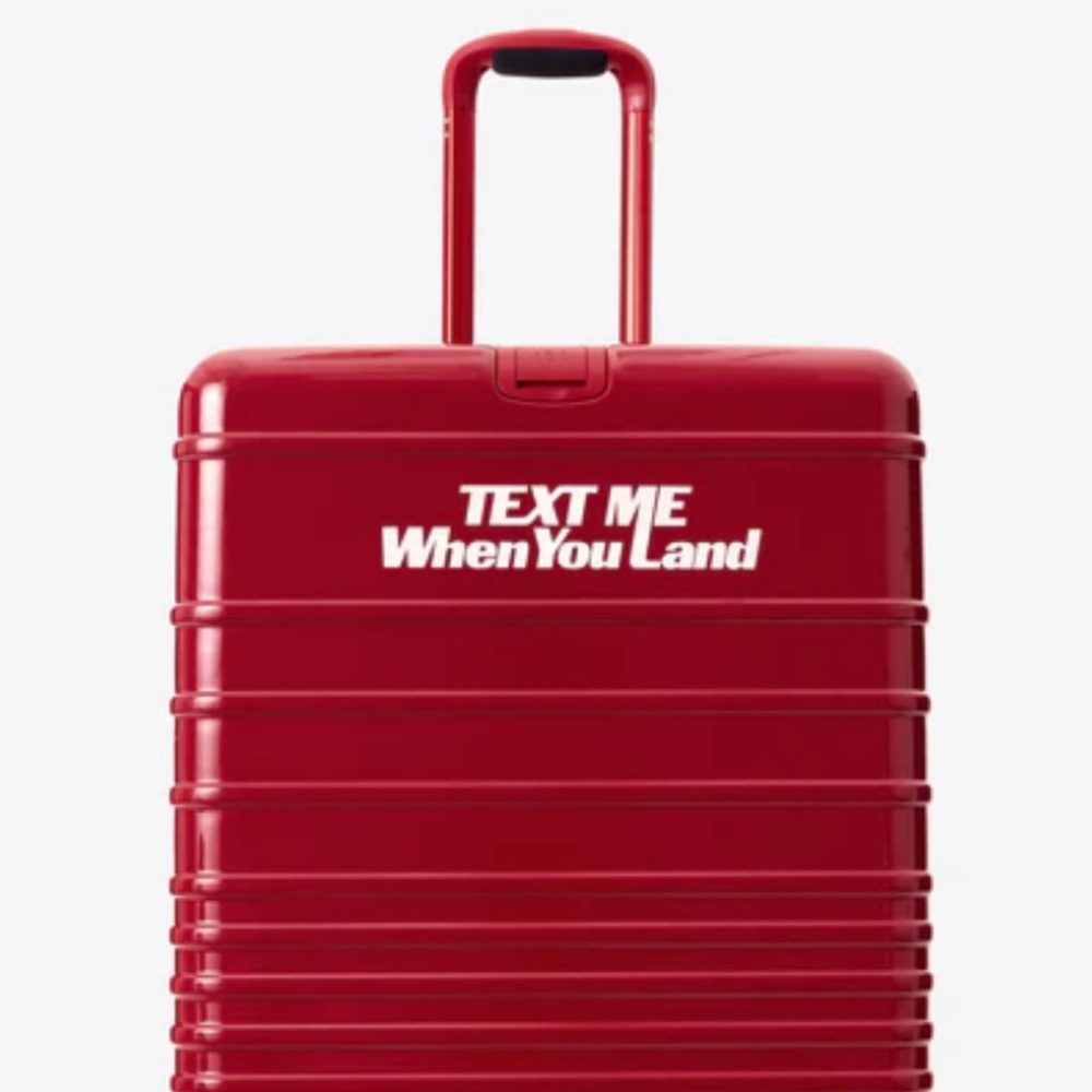 Beis The 29” Check In Roller in Text Me Red!